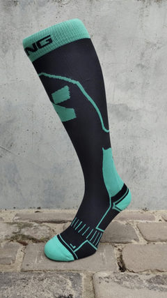 Uitverkocht!! Extra Light Compressie Q-skin zwart/groen