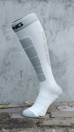Skisokkken Light compressie 50% Dryarn - wit/grijs